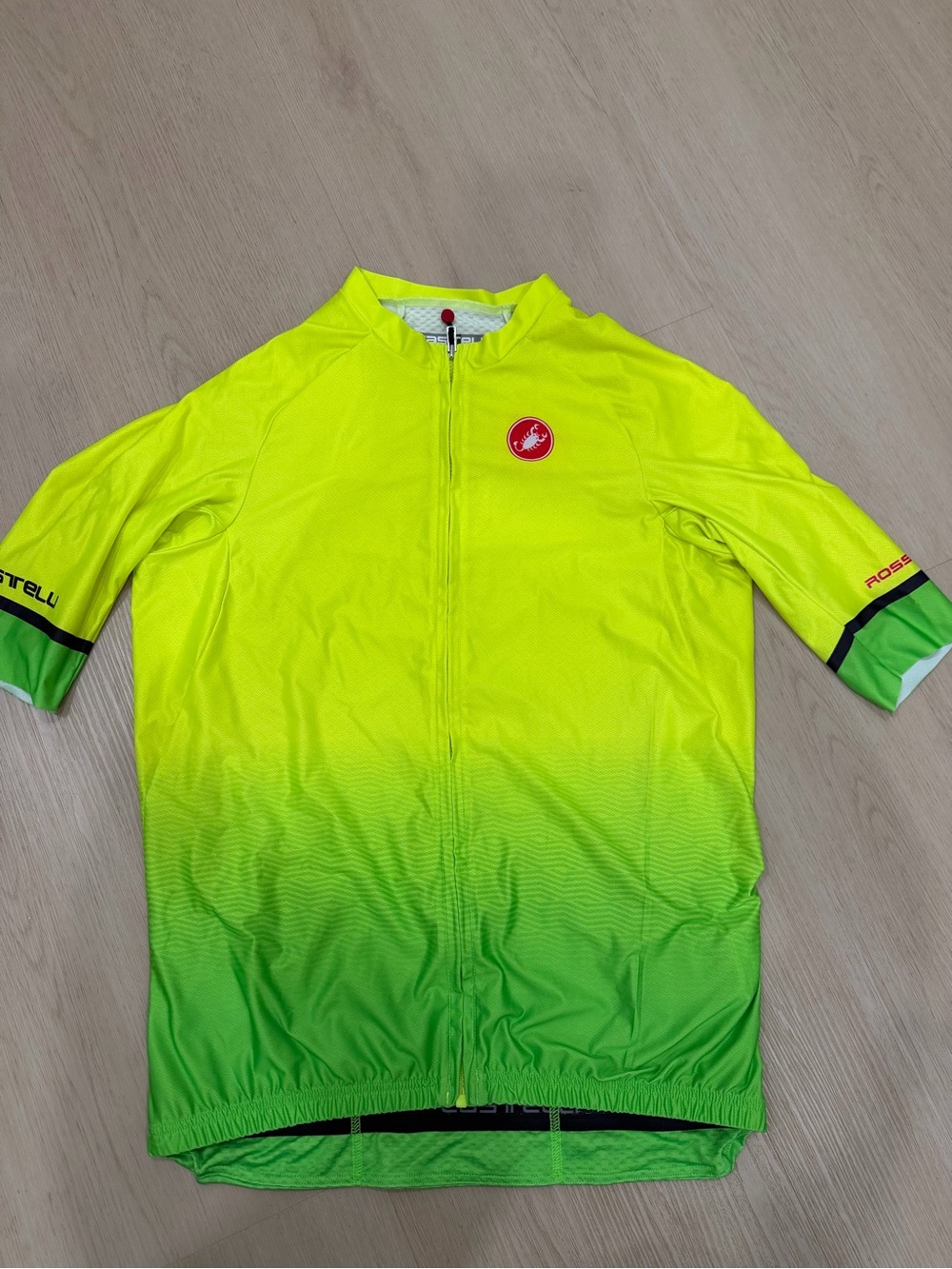 Men’s Castelli Aero Race 6.0 Yellow Green Cycling Jersey XL